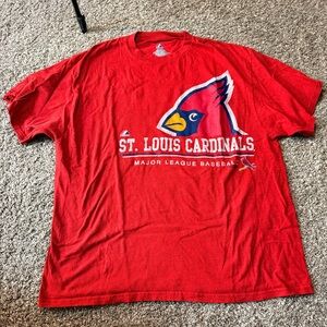 Men’s Majestic Red Cotton Blend Shirt 2XL